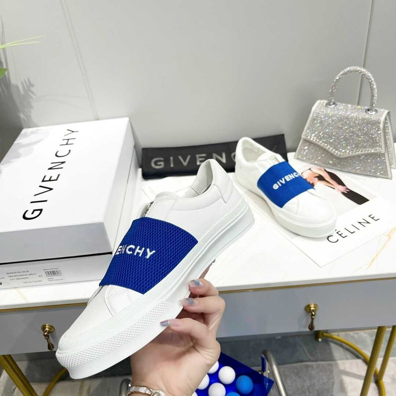 Givenchy Slip On Sneakers White/Navy Blue