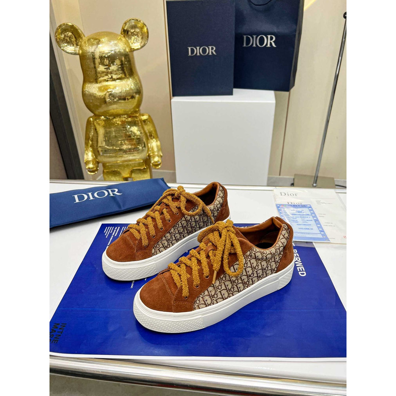 D*or tremaine emory monogram sneakers brown