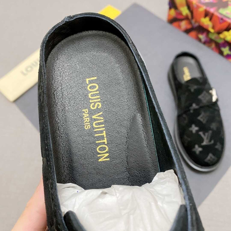 l**is V*t*n new monogram mules in black