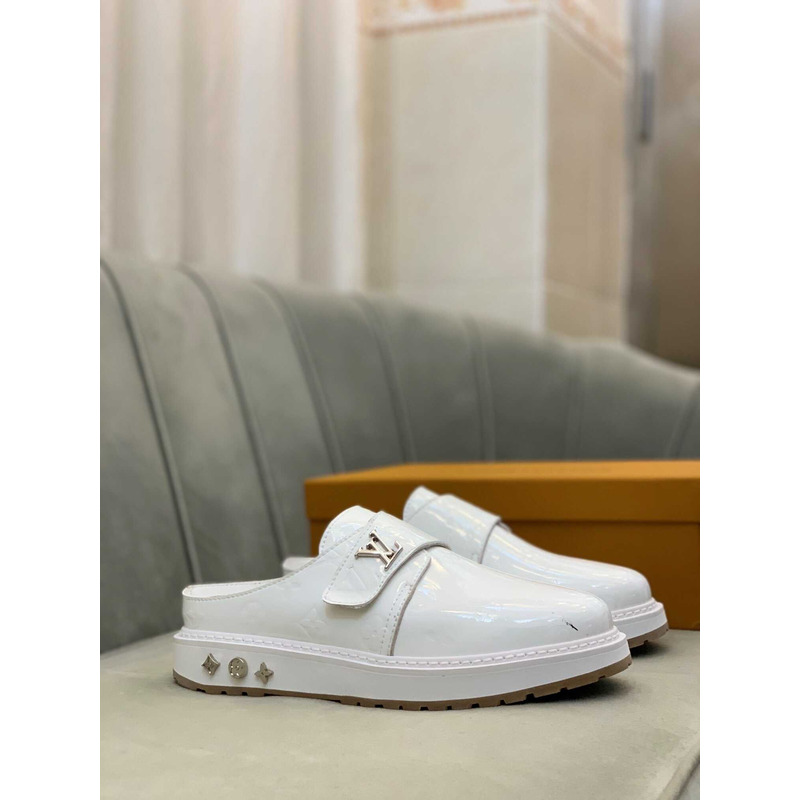 l**is V*t*n sabot confort loafers in white