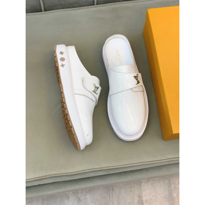 l**is V*t*n sabot confort loafers in white