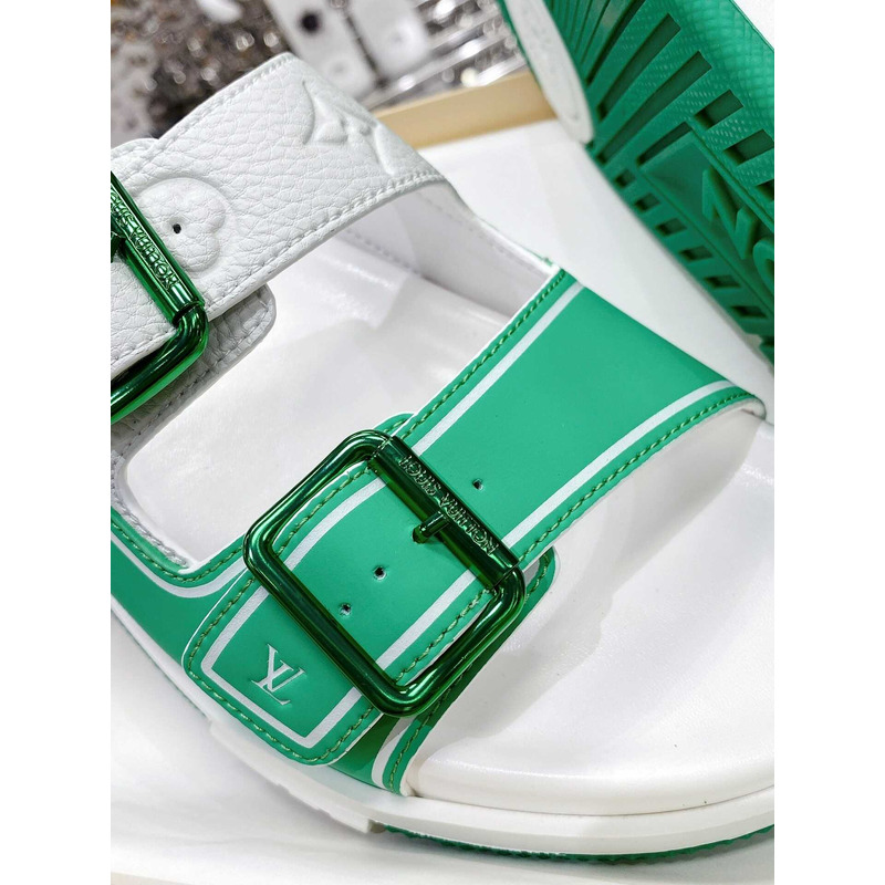 l**is V*t*n leather sandals green