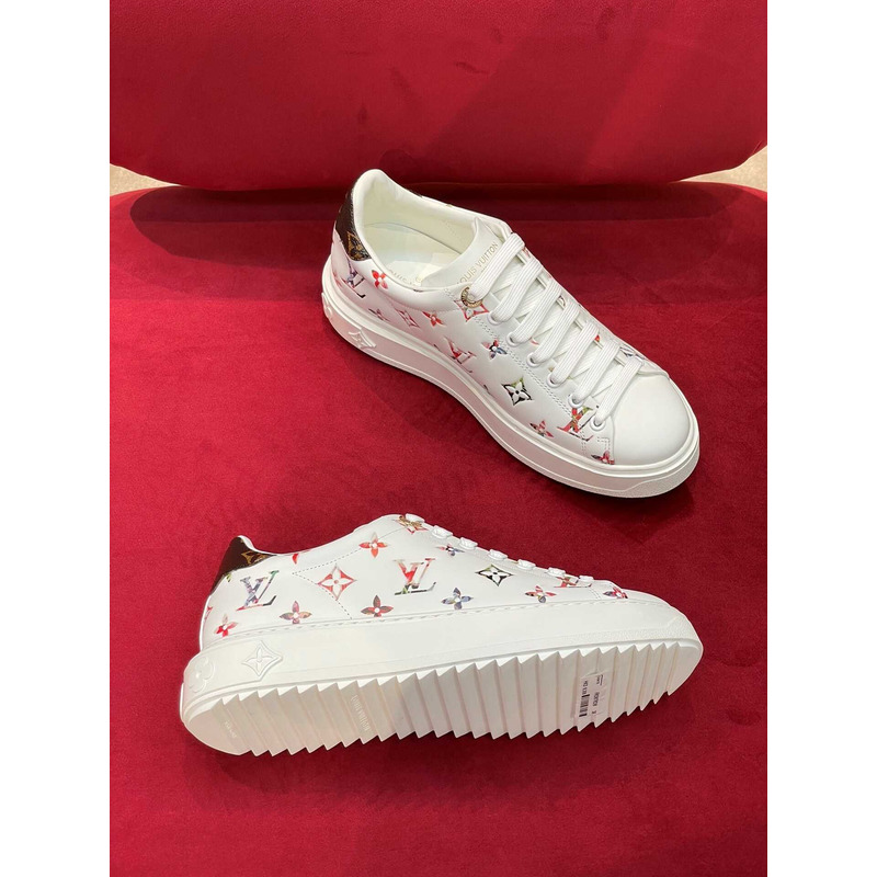 l**is V*t*n monogram leather white sneakers