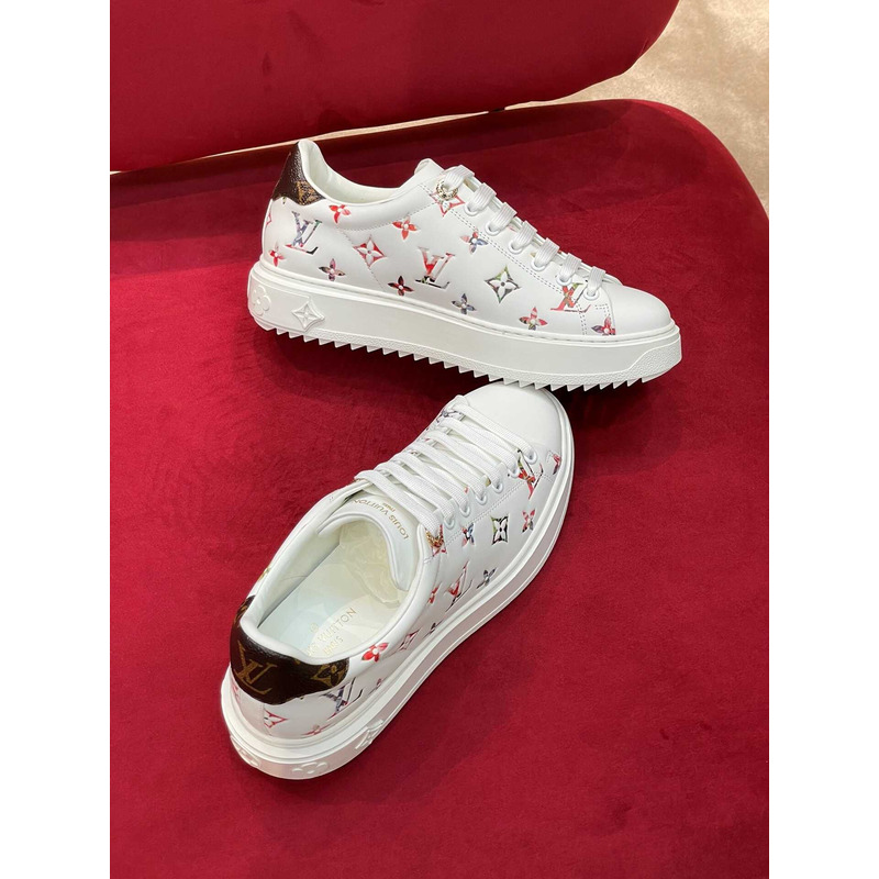 l**is V*t*n monogram leather white sneakers