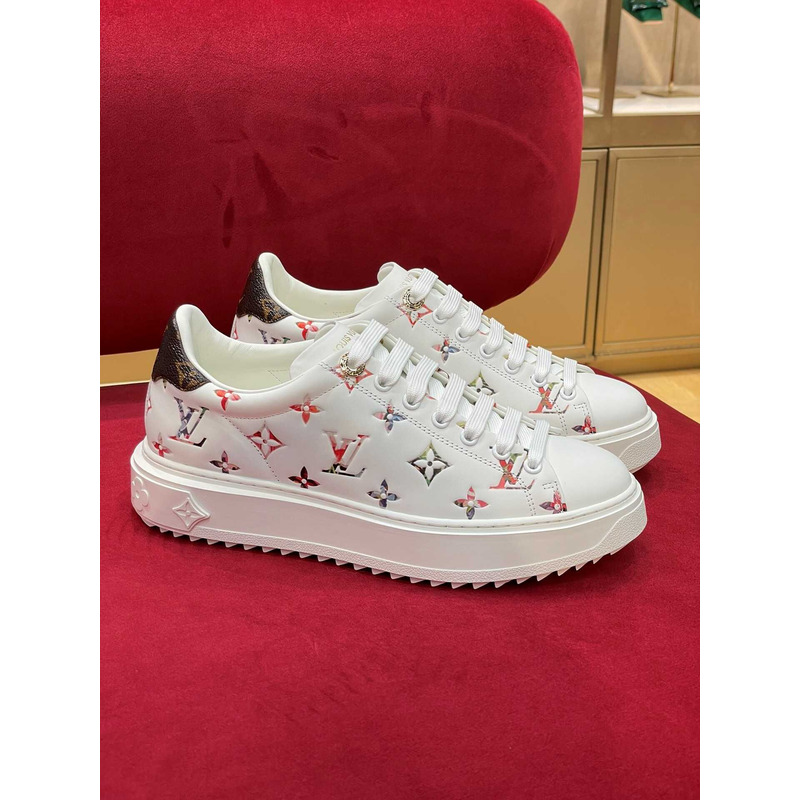 l**is V*t*n monogram leather white sneakers