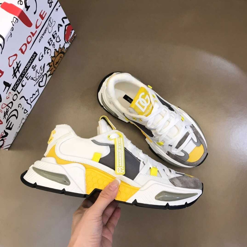 Dolce & Gabbana Airmaster Sneakers White&Yellow