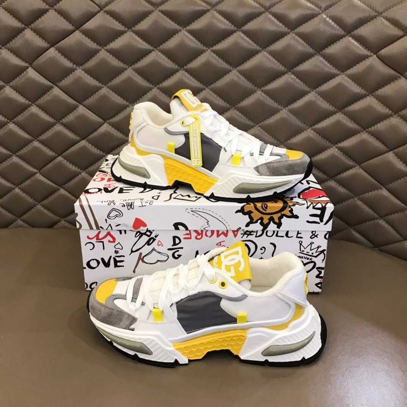 Dolce & Gabbana Airmaster Sneakers White&Yellow