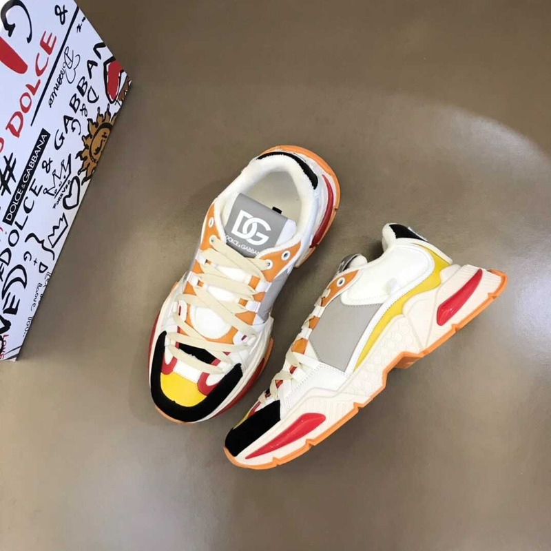 Dolce & Gabbana Airmaster Sneakers Orange&White