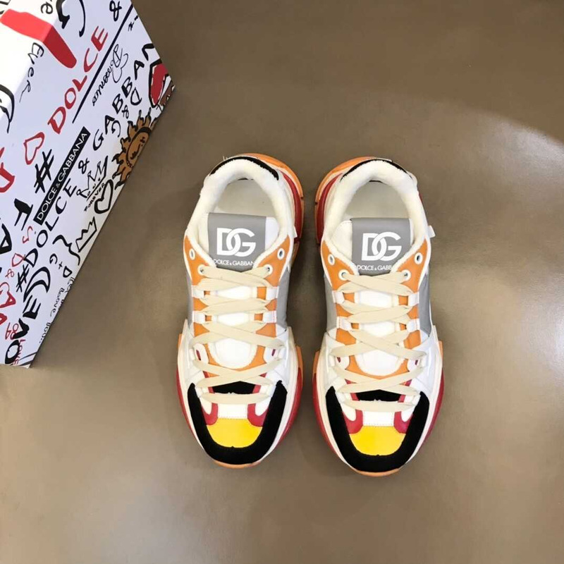 Dolce & Gabbana Airmaster Sneakers Orange&White