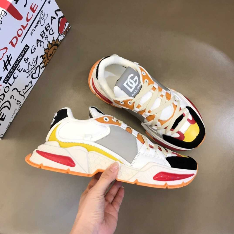 Dolce & Gabbana Airmaster Sneakers Orange&White