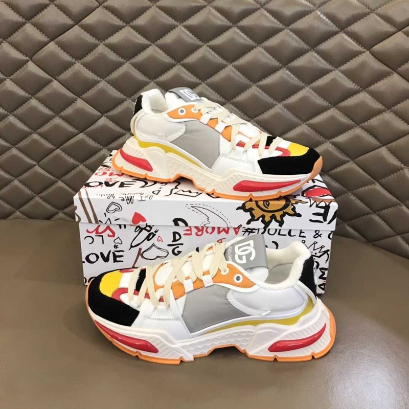 Dolce & Gabbana Airmaster Sneakers Orange&White