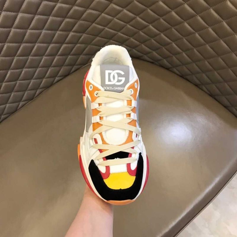 Dolce & Gabbana Airmaster Sneakers Orange&White