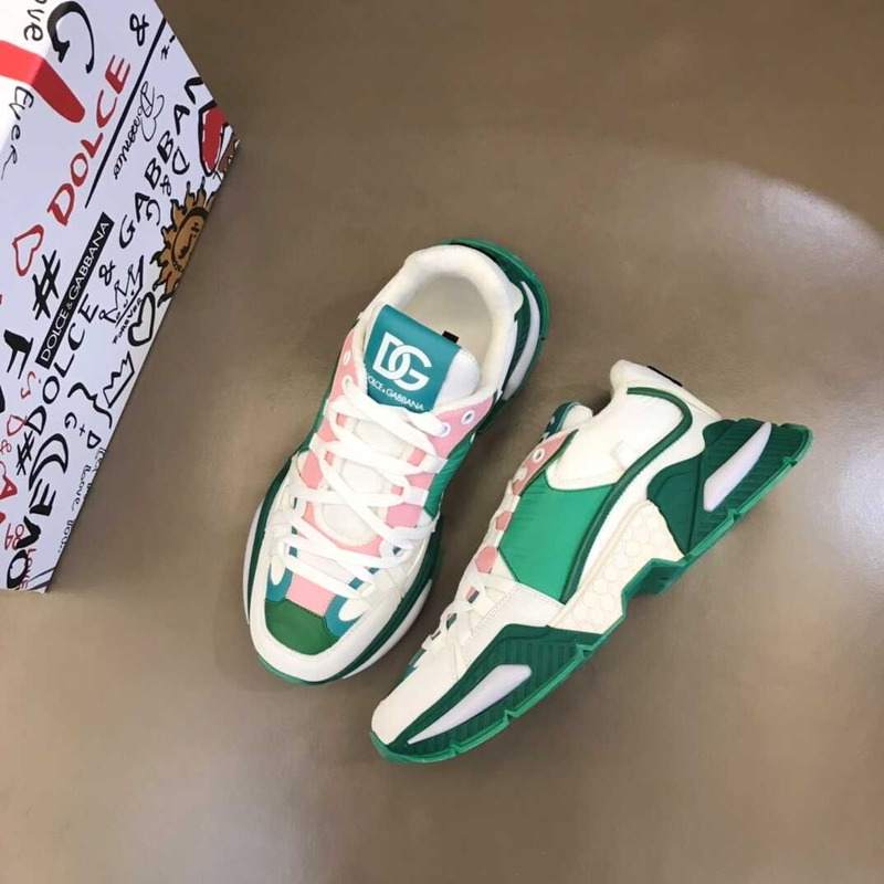 Dolce & Gabbana Airmaster Sneakers Pink&Green