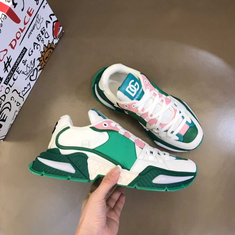 Dolce & Gabbana Airmaster Sneakers Pink&Green