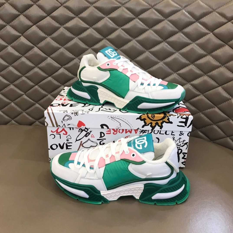 Dolce & Gabbana Airmaster Sneakers Pink&Green