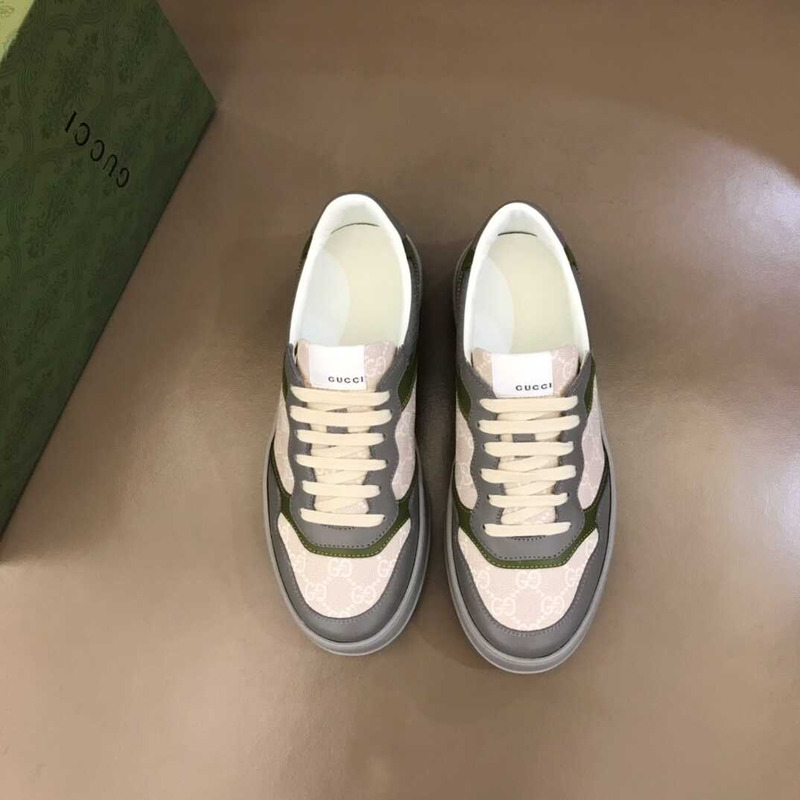 G*u*i men\''s gray basket low sneakers