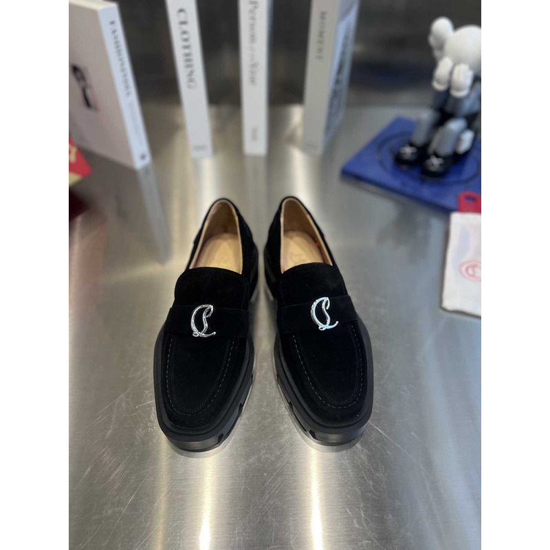 Ch**an louboutin moc loafers in black