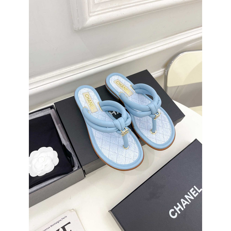 Ch*el woman sandals blue