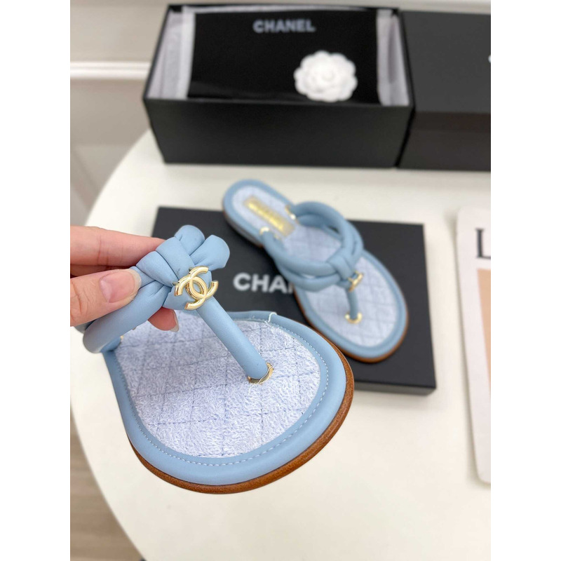 Ch*el woman sandals blue