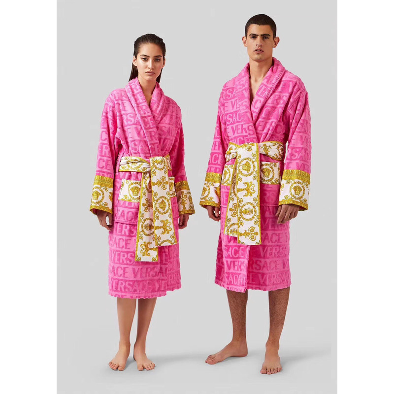 Versace Baroque Bathrobe Pink