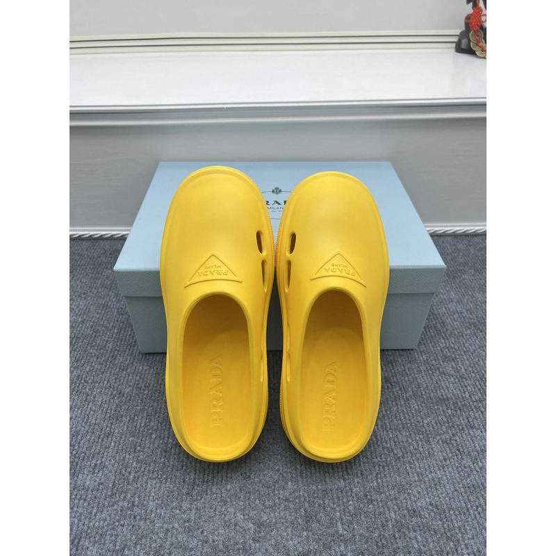 Pra*a foam rubber mules yellow