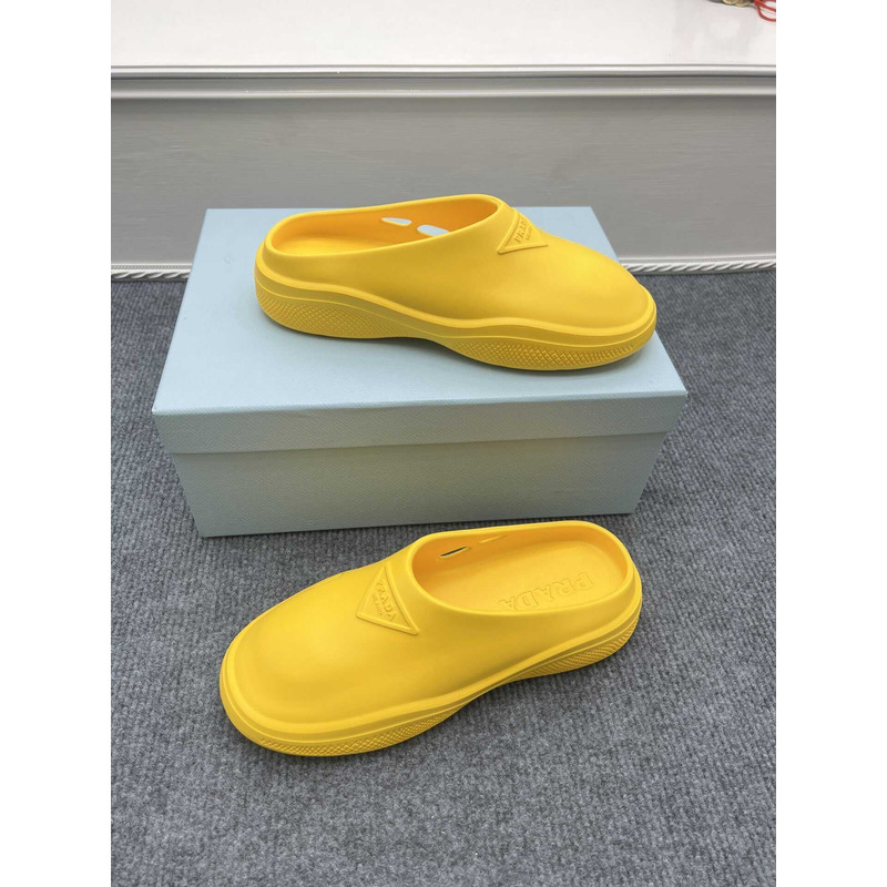 Pra*a foam rubber mules yellow