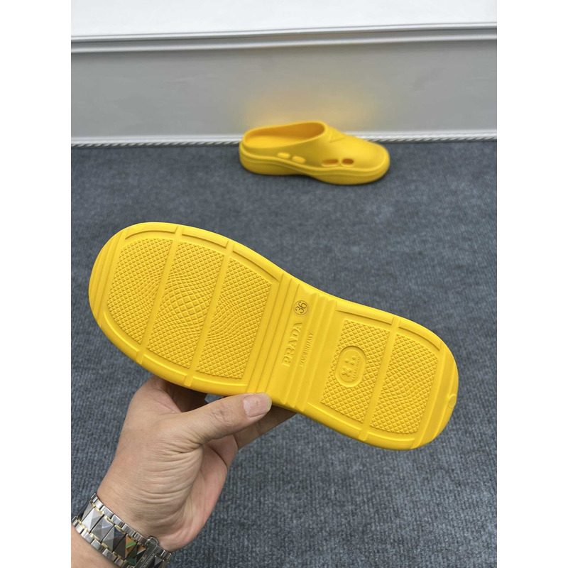 Pra*a foam rubber mules yellow