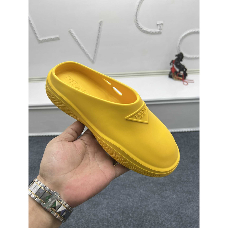 Pra*a foam rubber mules yellow