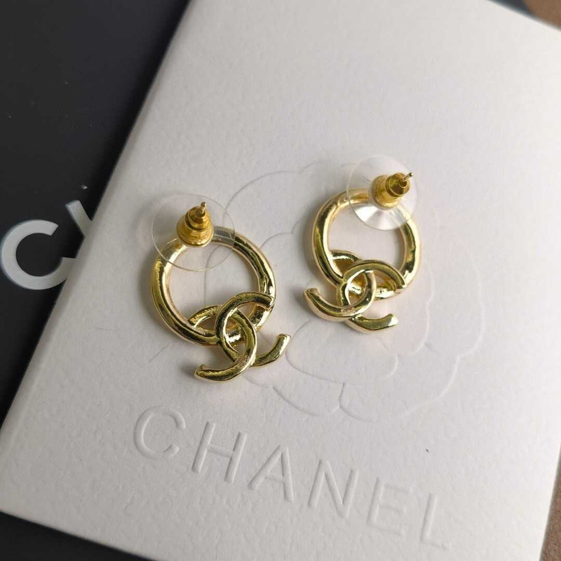 Ch*el gold earrings