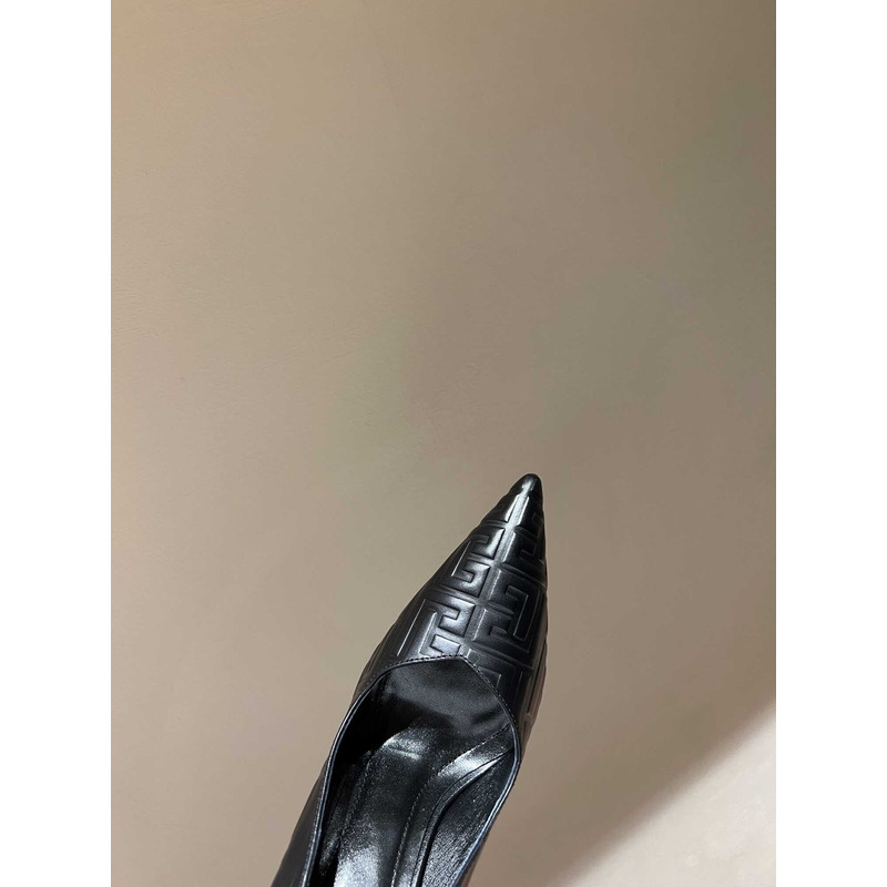 Balmain Logo Monogram Pointed Toe Pumps