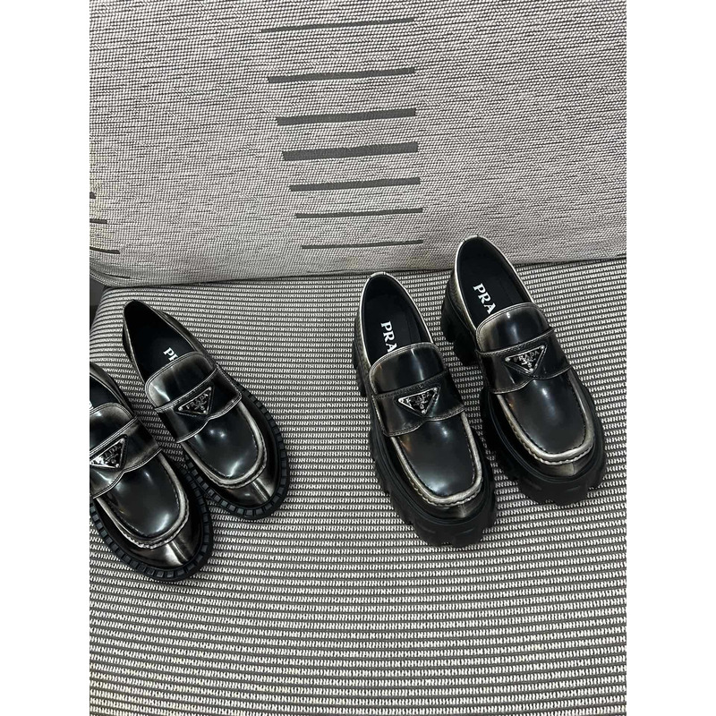 Pra*a monolith platform loafers black