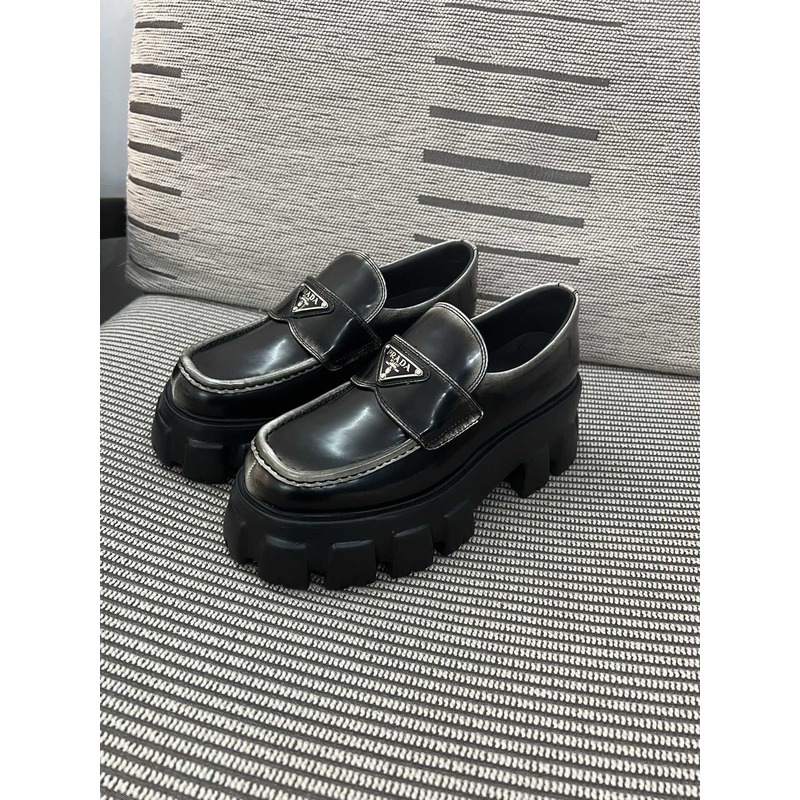 Pra*a monolith platform loafers black