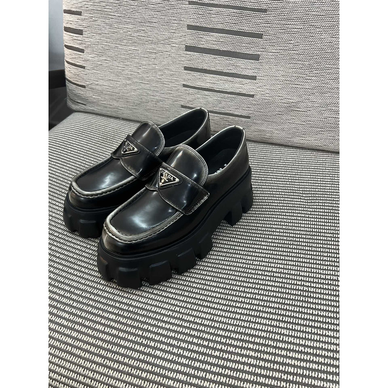 Pra*a monolith platform loafers black