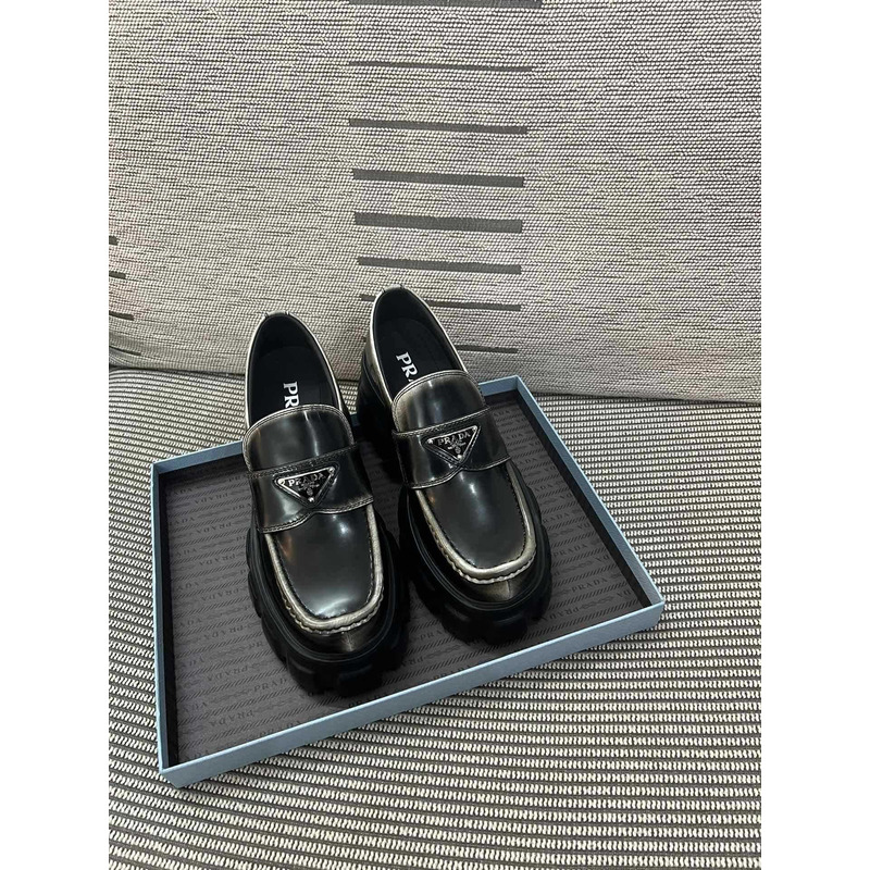 Pra*a monolith platform loafers black