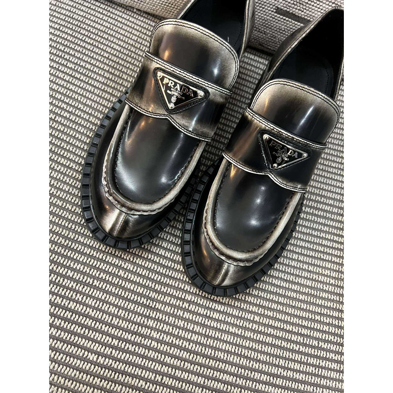 Pra*a monolith leather platform loafers