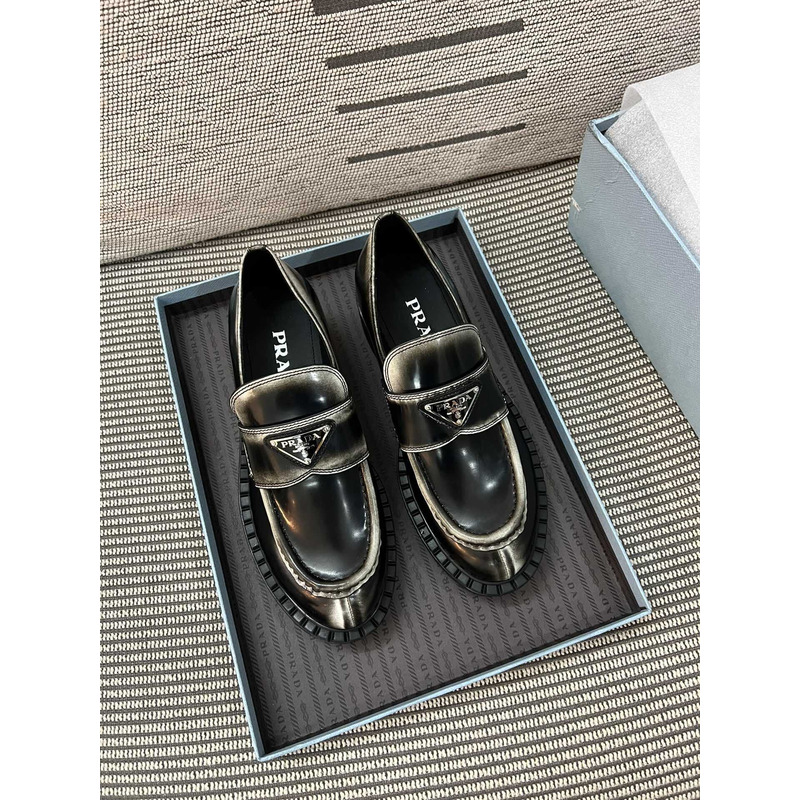 Pra*a monolith leather platform loafers