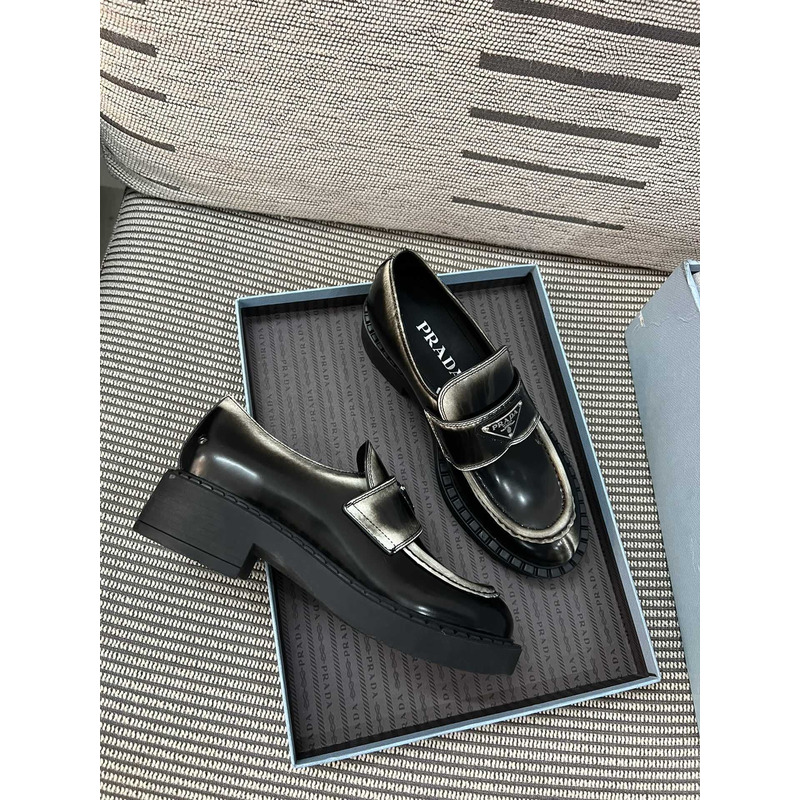 Pra*a monolith leather platform loafers