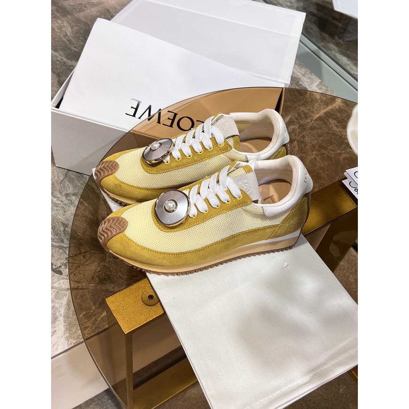 Loewe Sapata Flow Runner Yellow Sneakers