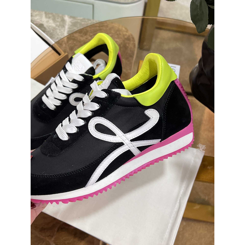 Loewe Flow Runner Logo Sneakers Black&Pink