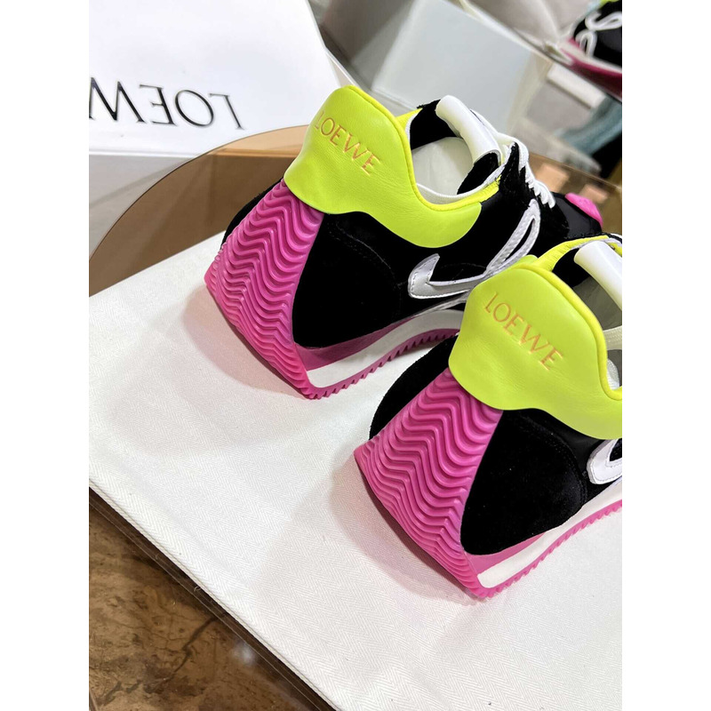 Loewe Flow Runner Logo Sneakers Black&Pink