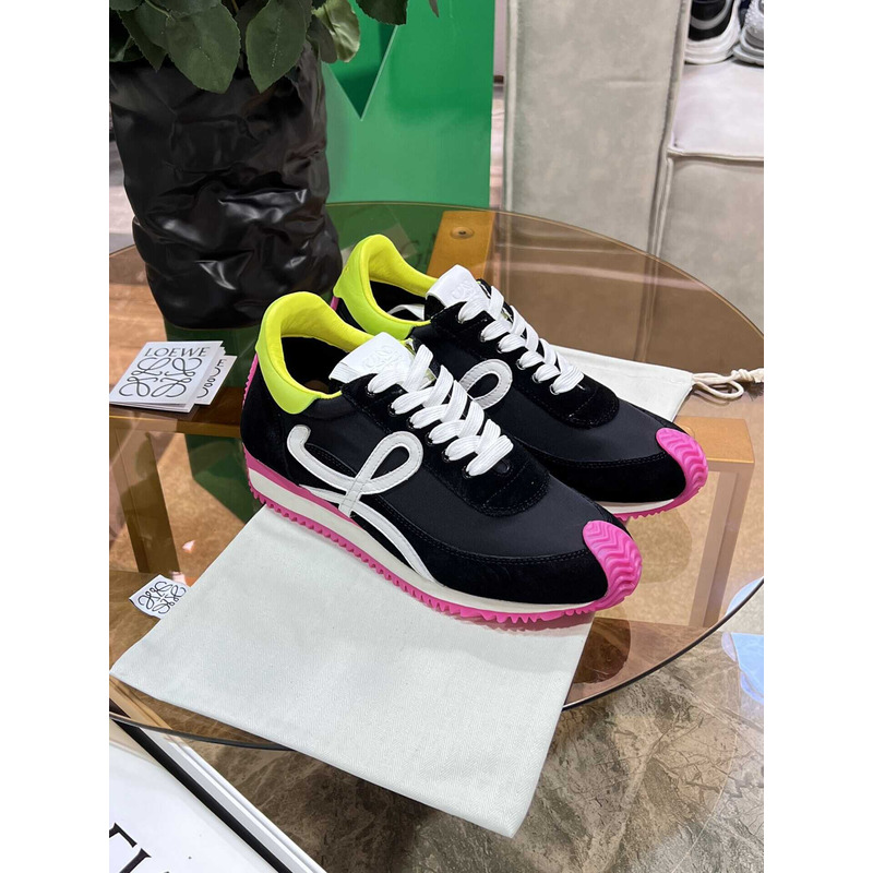 Loewe Flow Runner Logo Sneakers Black&Pink