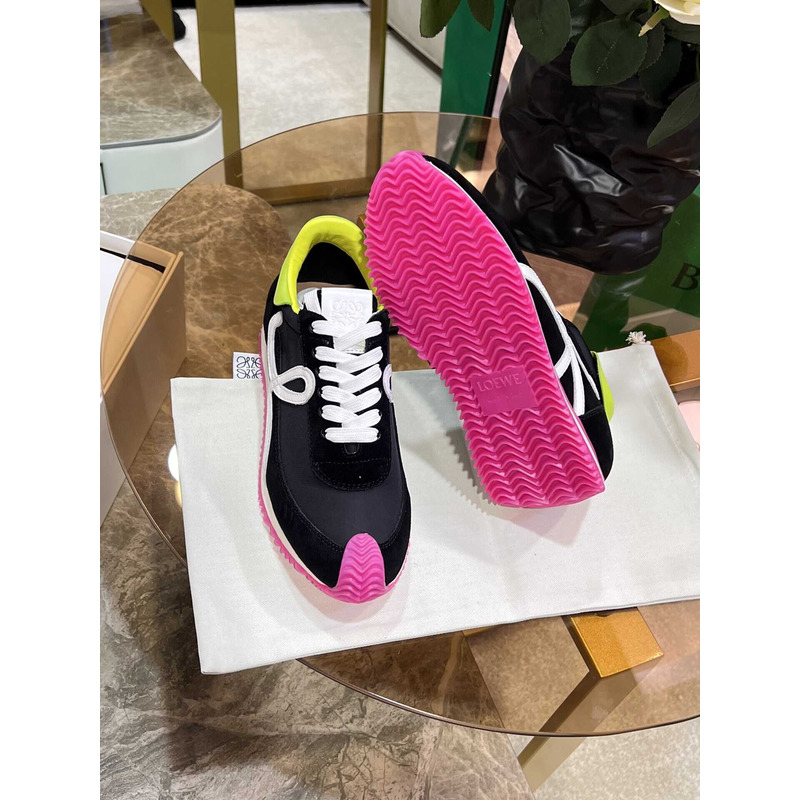 Loewe Flow Runner Logo Sneakers Black&Pink