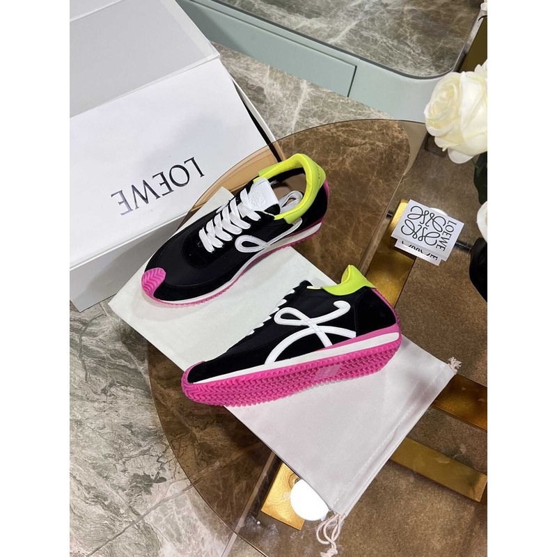 Loewe Flow Runner Logo Sneakers Black&Pink