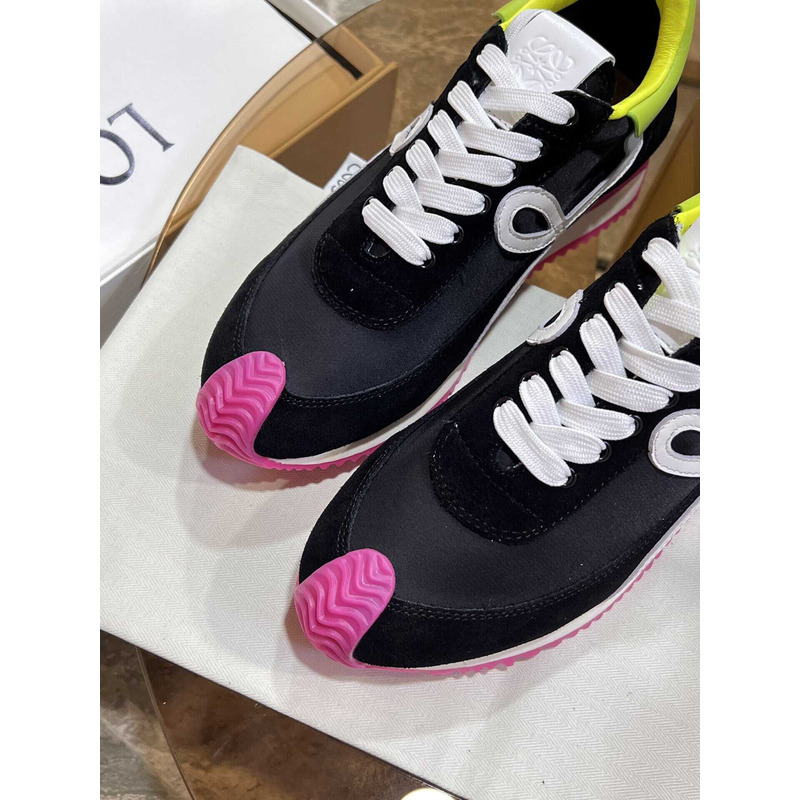 Loewe Flow Runner Logo Sneakers Black&Pink