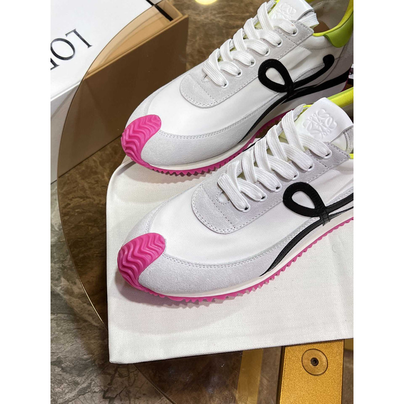 Loewe Flow Runner Logo Sneakers White&Pink