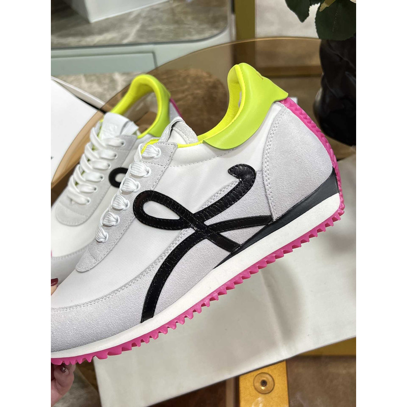 Loewe Flow Runner Logo Sneakers White&Pink