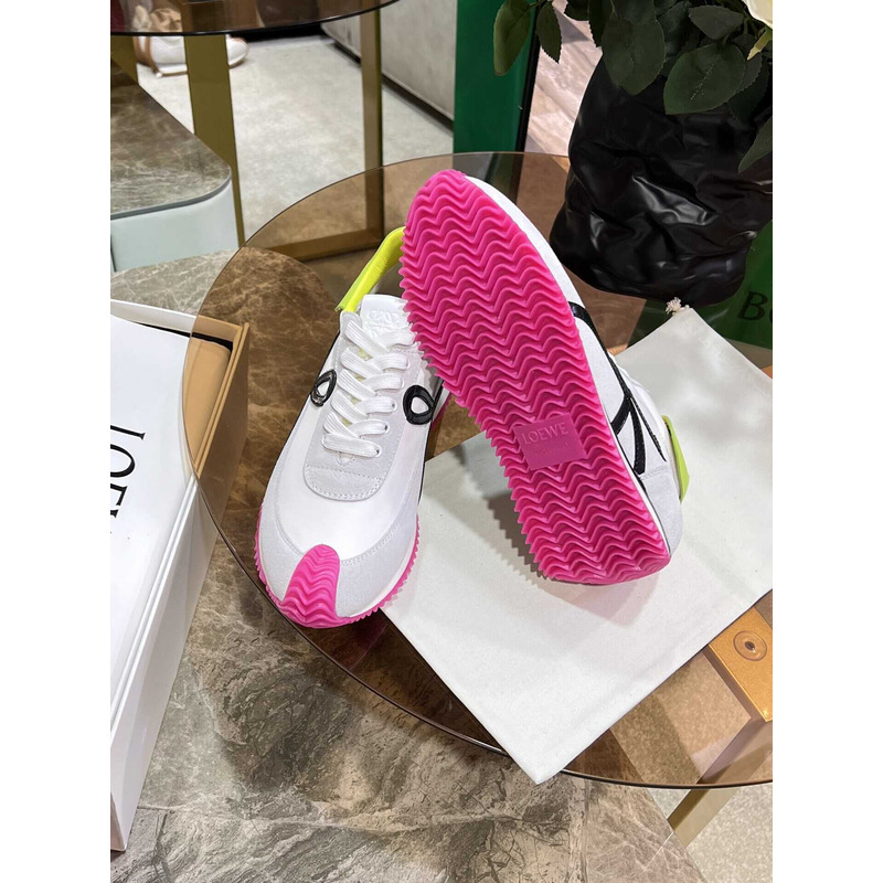 Loewe Flow Runner Logo Sneakers White&Pink