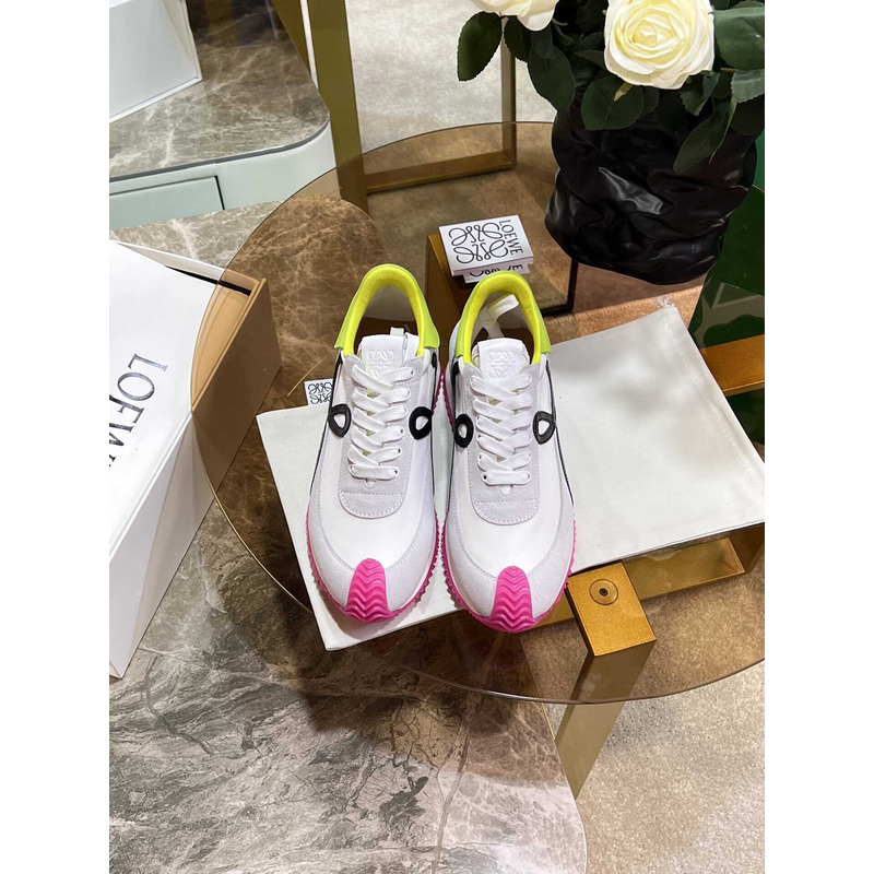 Loewe Flow Runner Logo Sneakers White&Pink