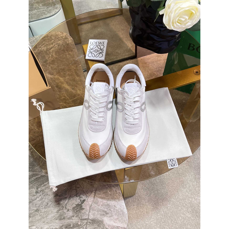 Loewe Flow Runner Logo Sneakers White&Silver