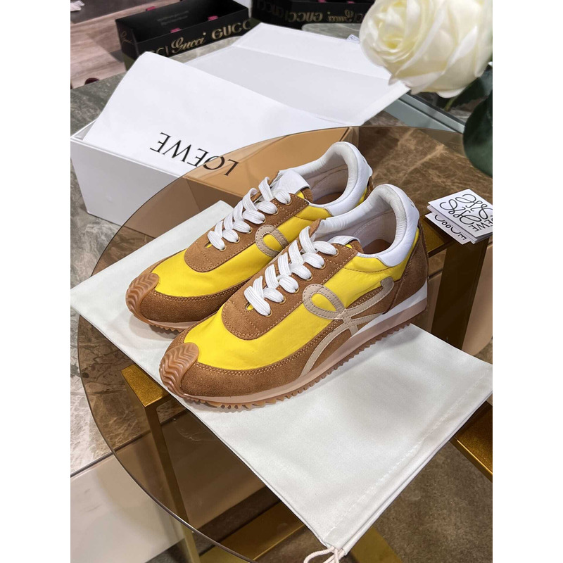 Loewe Flow Runner Logo Sneakers Yellow&Brown